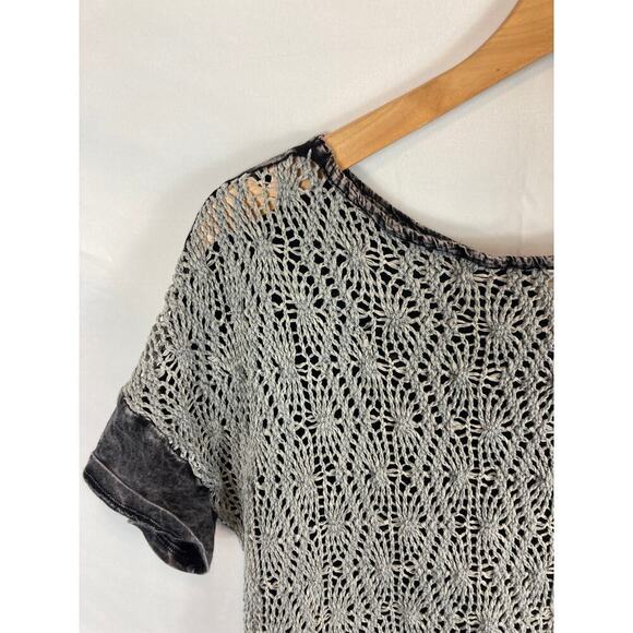 Daytrip Buckle Celestial Crop tshirt Burnout Grey Size Small - Picture 6 of 8